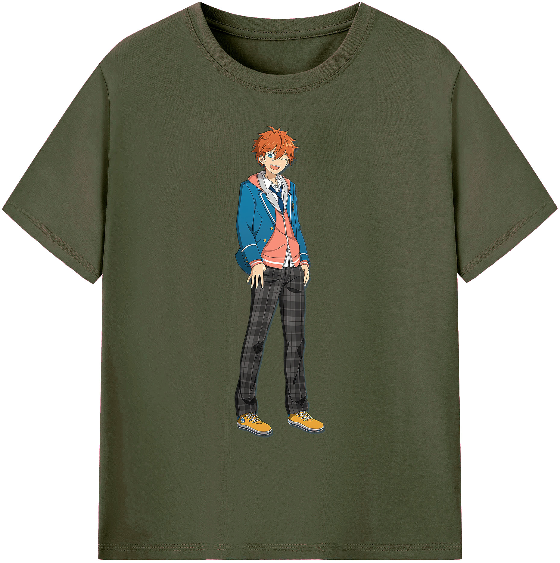 （画像用） あんさんぶるスターズ! Ensemble Stars 綿100％ メンズ半袖Tシャツ｜肌触りやわらか＆通気性